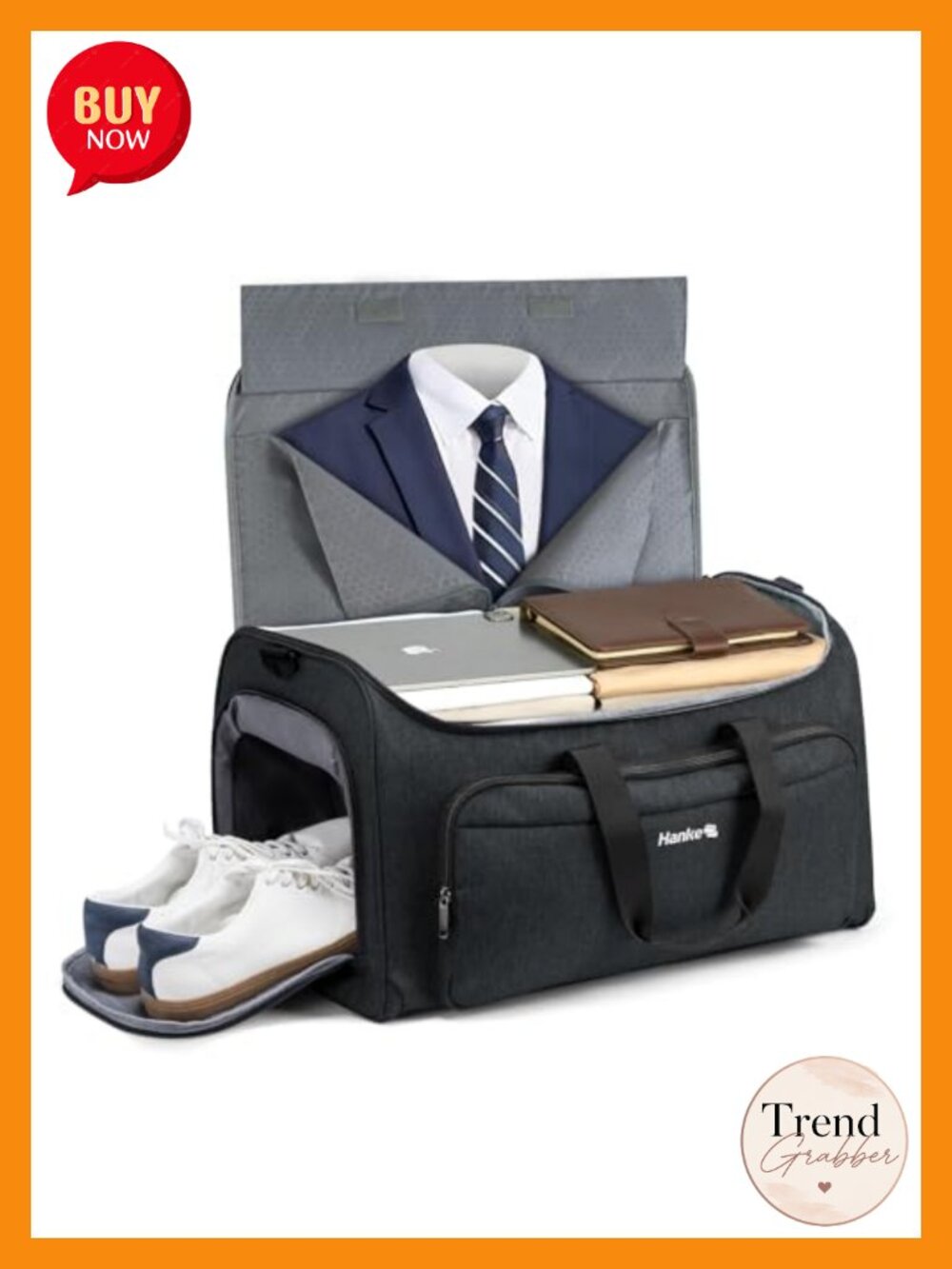 2 in 1 Convertible Garment Duffle Bag 55L Carry-On Travel Suit Bag with Shoe